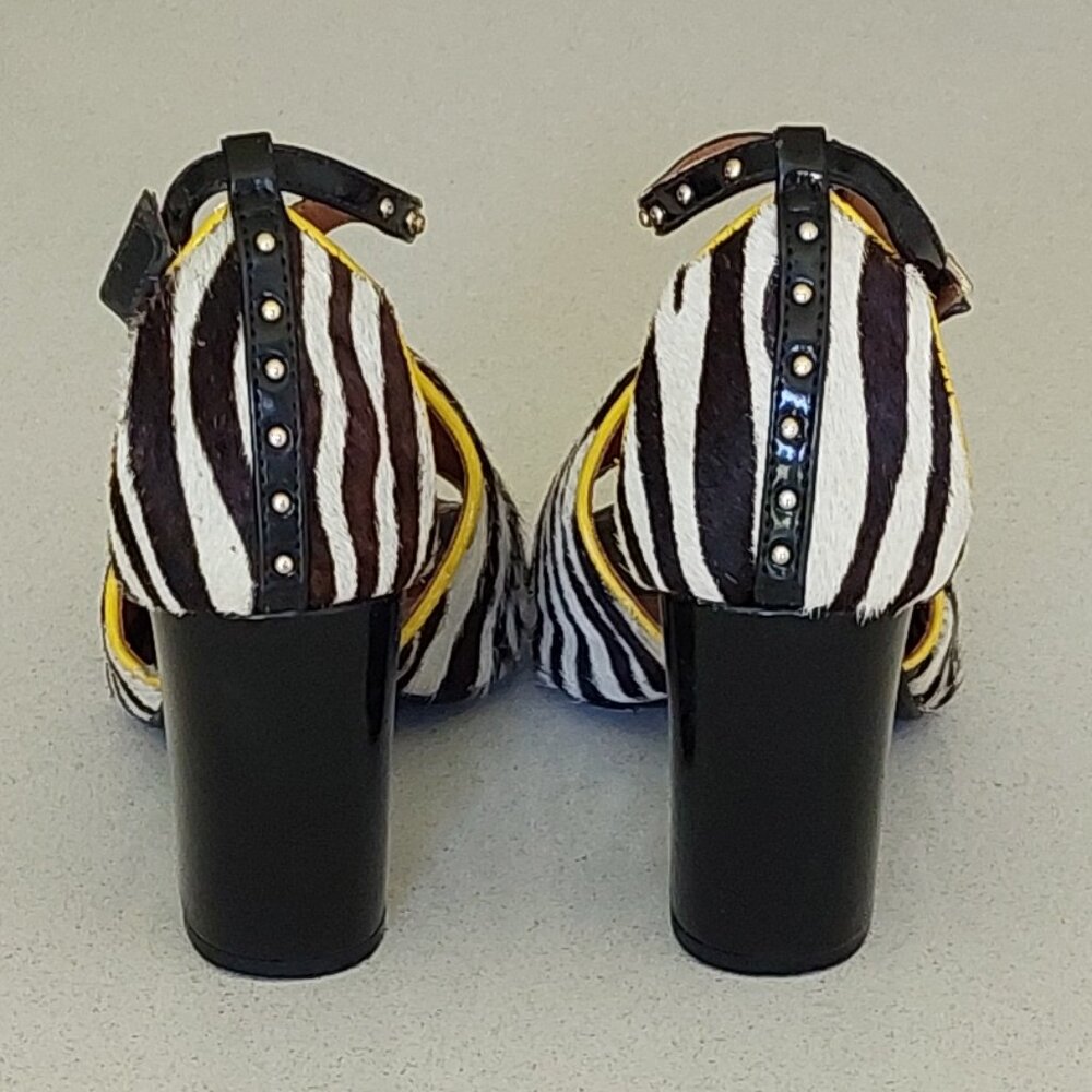 Di Vitrini Zebra Pattern Block/Wedge Heel Shoes W… - image 4